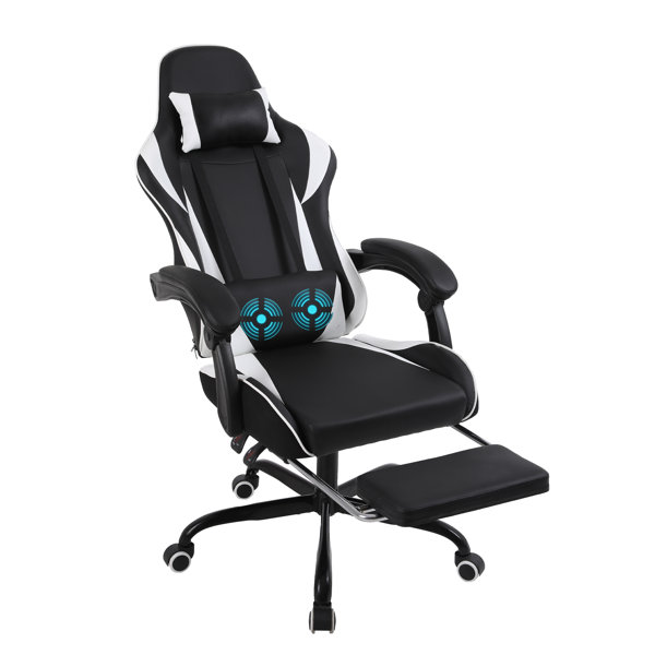 Inbox Zero Reclining Ergonomic Faux Leather Swiveling PC & Racing